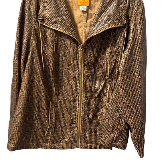 Ruby Rd. Jacket Sz 18W Jacket Snake Print Polyester Zip Front Jacket - Picture 5 of 11
